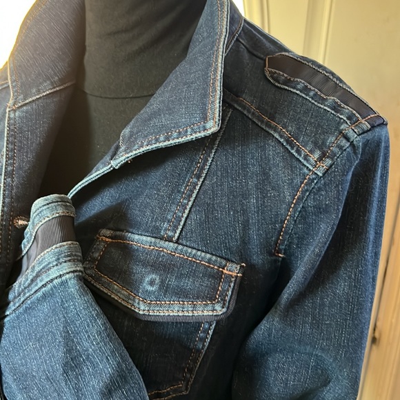 WHBM Denim Military Styled Jacket - Picture 5 of 9